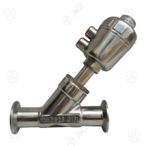 Sanitary Pneumatic Clamp Angel Valve With SS Actuator