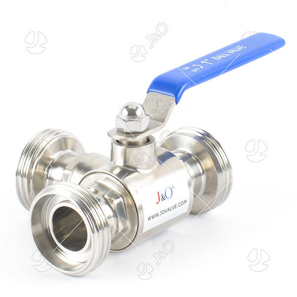 Hygienic Stainless Steel Manual 3 Way Female Ball Valve