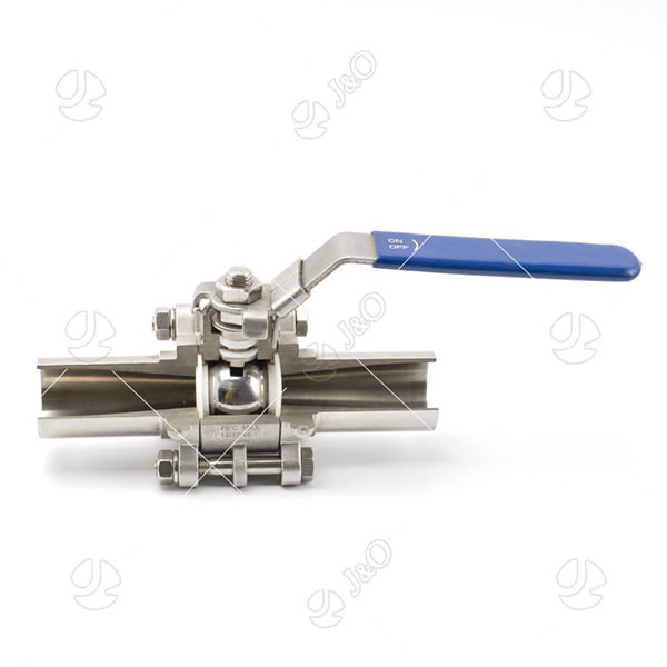 Sanitary 3PC 3-Pieces Butt Weld Welding Ball Valve With Linear Cutting Inside