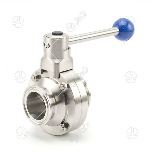 Sanitary Stainless Steel Tri Clamp Butterfly Valve With Square Pull Handle