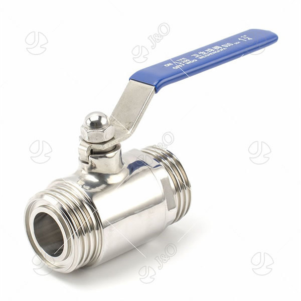 Sanitary Stainless Steel Direct Way Male Ball Valve