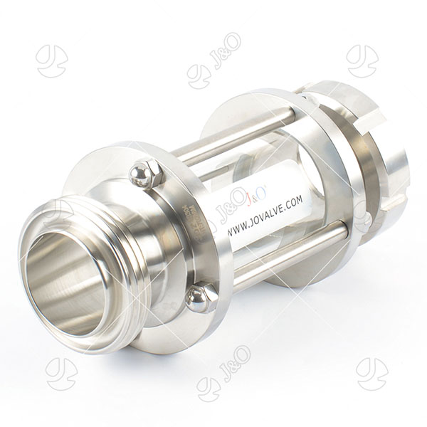 Sanitary Stainless Steel Direct Way Thread Union End Sight Glass