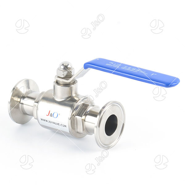 Sanitary Stainless Steel Direct Way Tri Clamp Clamped Ball Valve With SS Handle