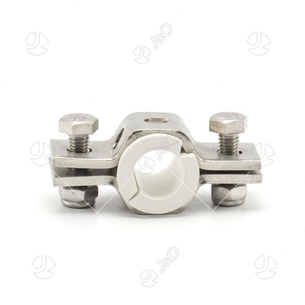 Sanitary Stainless Steel Hexagon Pipe Holder With White Insert