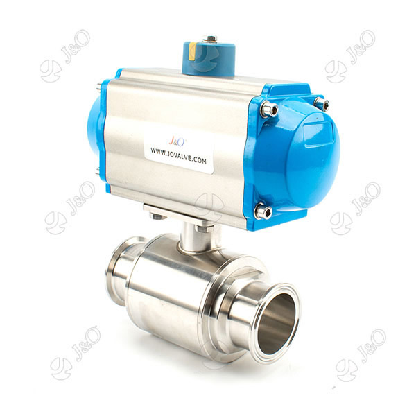 Sanitary Stainless Steel Pneumatic Direct Way Clamped Ball Valve