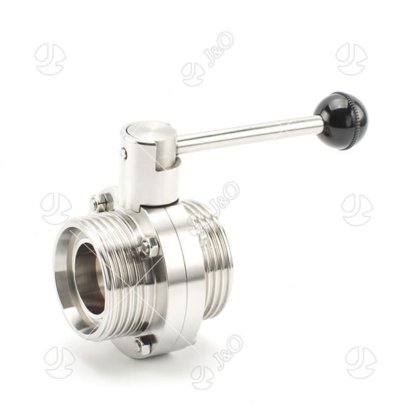 Sanitary Stainless Steel Hygienic MaleMale Butterfly Valve with Round Pull Handle, China Male