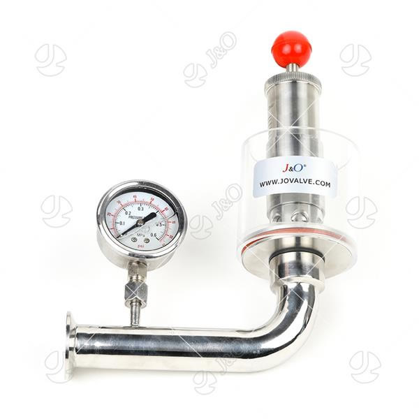 Sanitary Stainless Steel Exhaust Valve With Pressure Guage, China Beer
