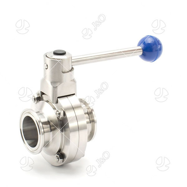 Sanitary Clamped Butterfly Valve With Square Pull Handle