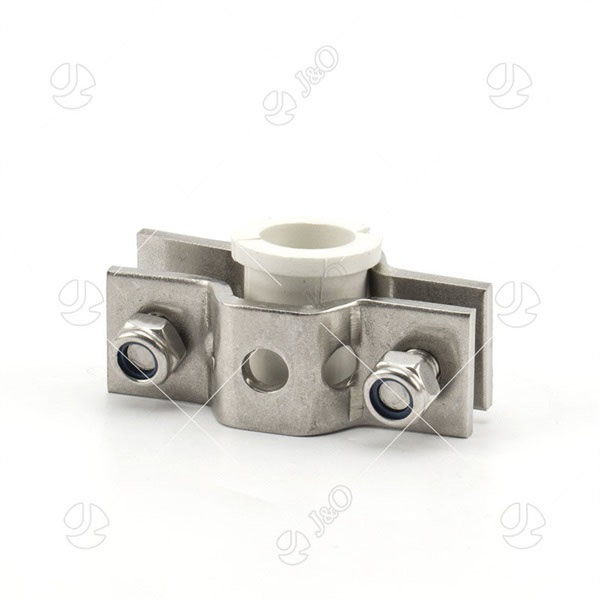 Stainless Steel Hexagon Pipe Holder With White Insert
