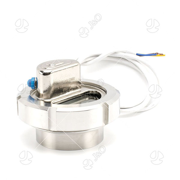 Stainless Steel Hygienic LED Light Sight Glass With Wire