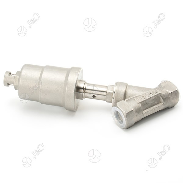 Stainless Steel Pneumatic Female Angle Seat Valve With SS Actuator