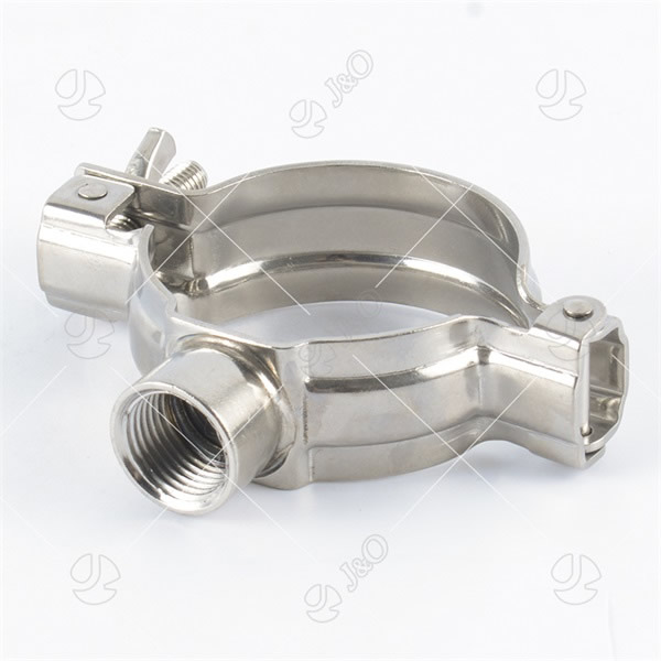 Stainless Steel TH1M Pipe Holder With Thread End