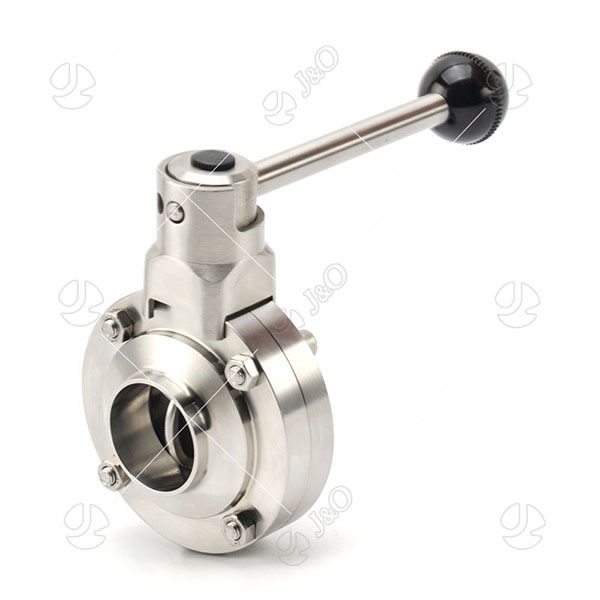 Stainless Steel Welding Butterfly Valve With Square Pull Handle