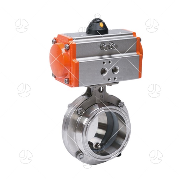 Sanitary Stainless Steel Pneumatic Clamp Quick Release Powder Butterfly Valve