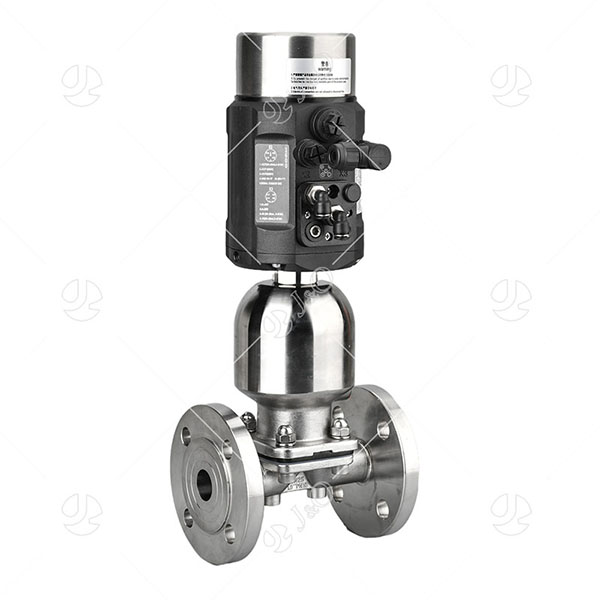 Pneumatic Sanitary Stainless Steel Flanged Diaphragm Valve with